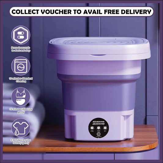 Powerful Mini Foldable Washing Machine with dryer, 6.5 liters Capacity