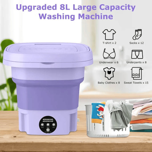 Powerful Mini Foldable Washing Machine with dryer, 6.5 liters Capacity
