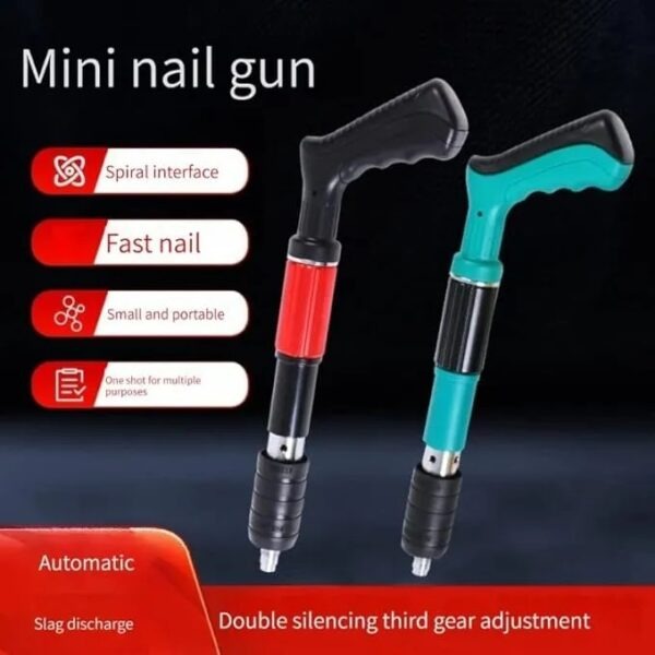 Concrete Nail Gun Kit with Free Nails,5 Speed Adjustable Manual Steel Nail Gun