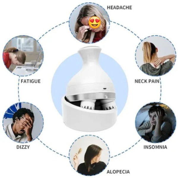 Rechargeable 2-Way Rotating Head & Scalp Massager β Relaxing Electric Massager for Stress Relief & Hair Stimulation