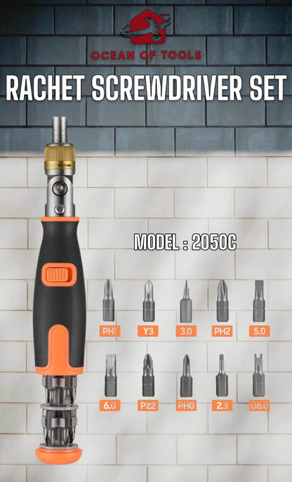 10 in 1 Multi-Angle Ratchet Screwdriver – Multifunctional Repair Tool