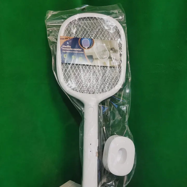 2-in-1 Electric Bug Zapper Racket – 3000V High Voltage | USB Rechargeable | LED Lighted Mosquito Swatter