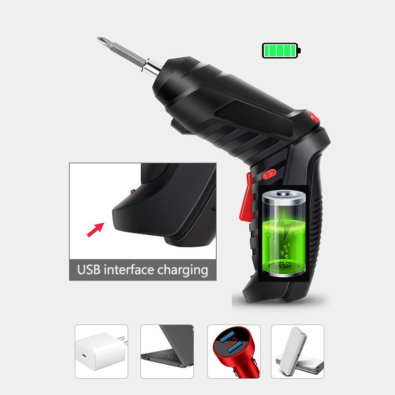 47-Piece Electric Screwdriver Set – Rechargeable Cordless Precision Tool Kit with Flexible Shaft