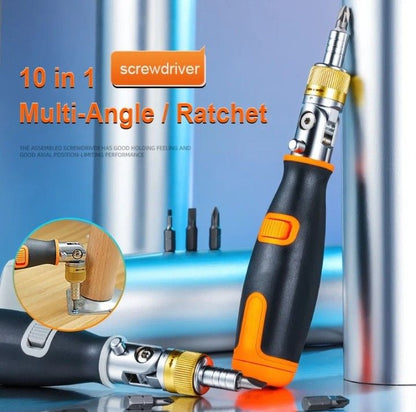 10 in 1 Multi-Angle Ratchet Screwdriver – Multifunctional Repair Tool