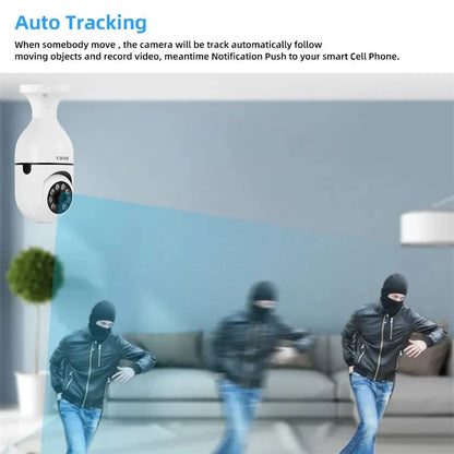 Wifi Bulb Camera – 360 Rotate Day and Night Vision CCTV Security Protection Audio Record Video Surveillance Camera Wireless Indoor