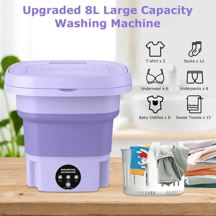 Powerful Mini Foldable Washing Machine with dryer, 6.5 liters Capacity