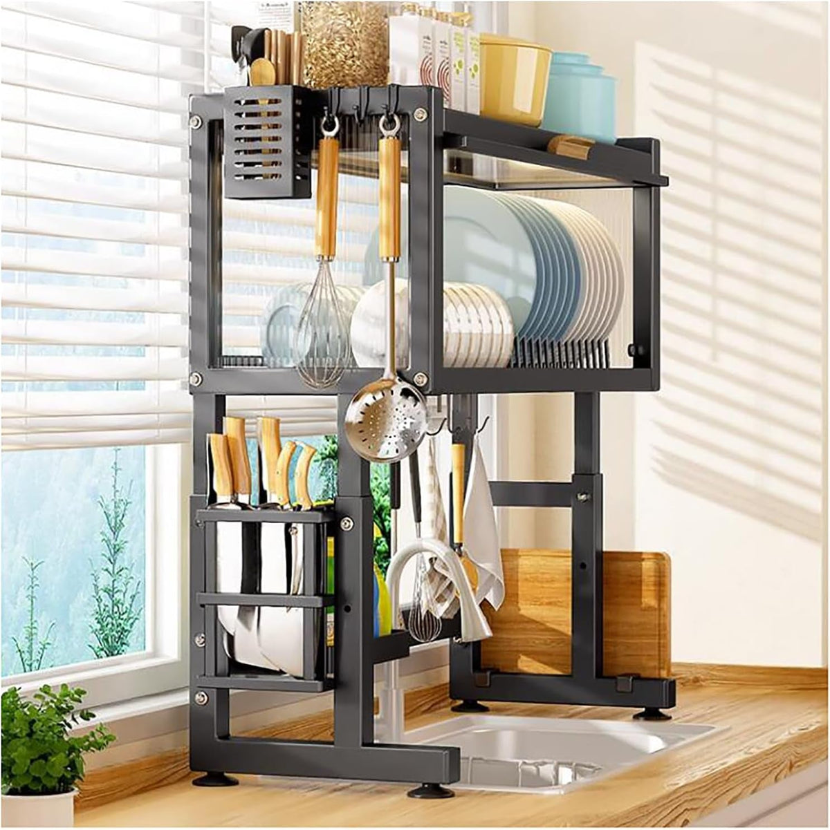 Over The Sink Rack for Kitchen – Multi-Functional Kitchen Storage Organizer