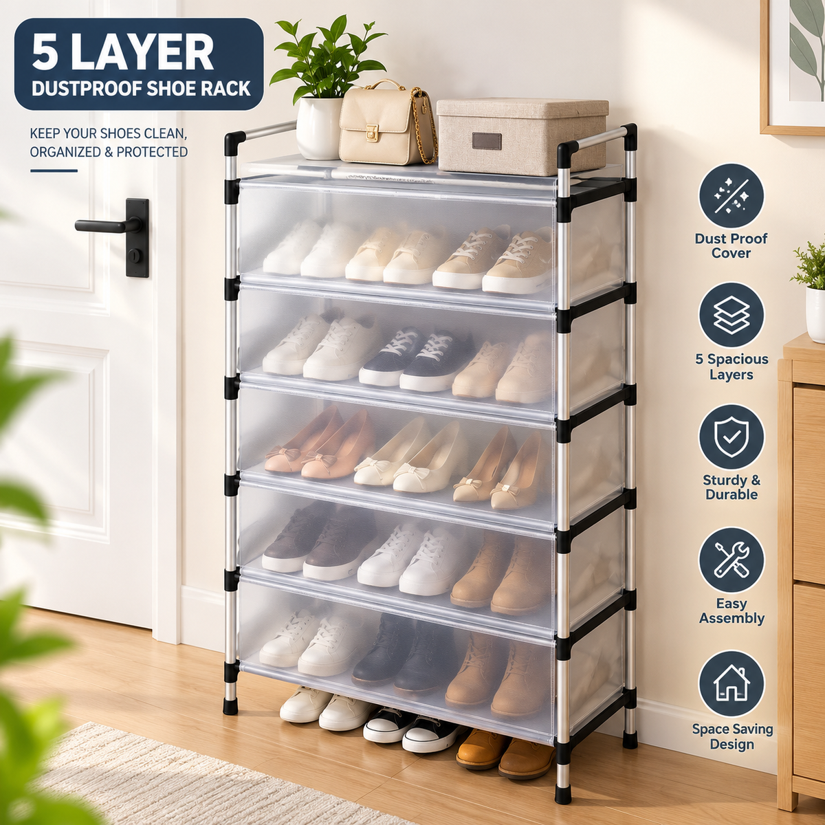 Premium Dustproof Shoe Storage Organizer