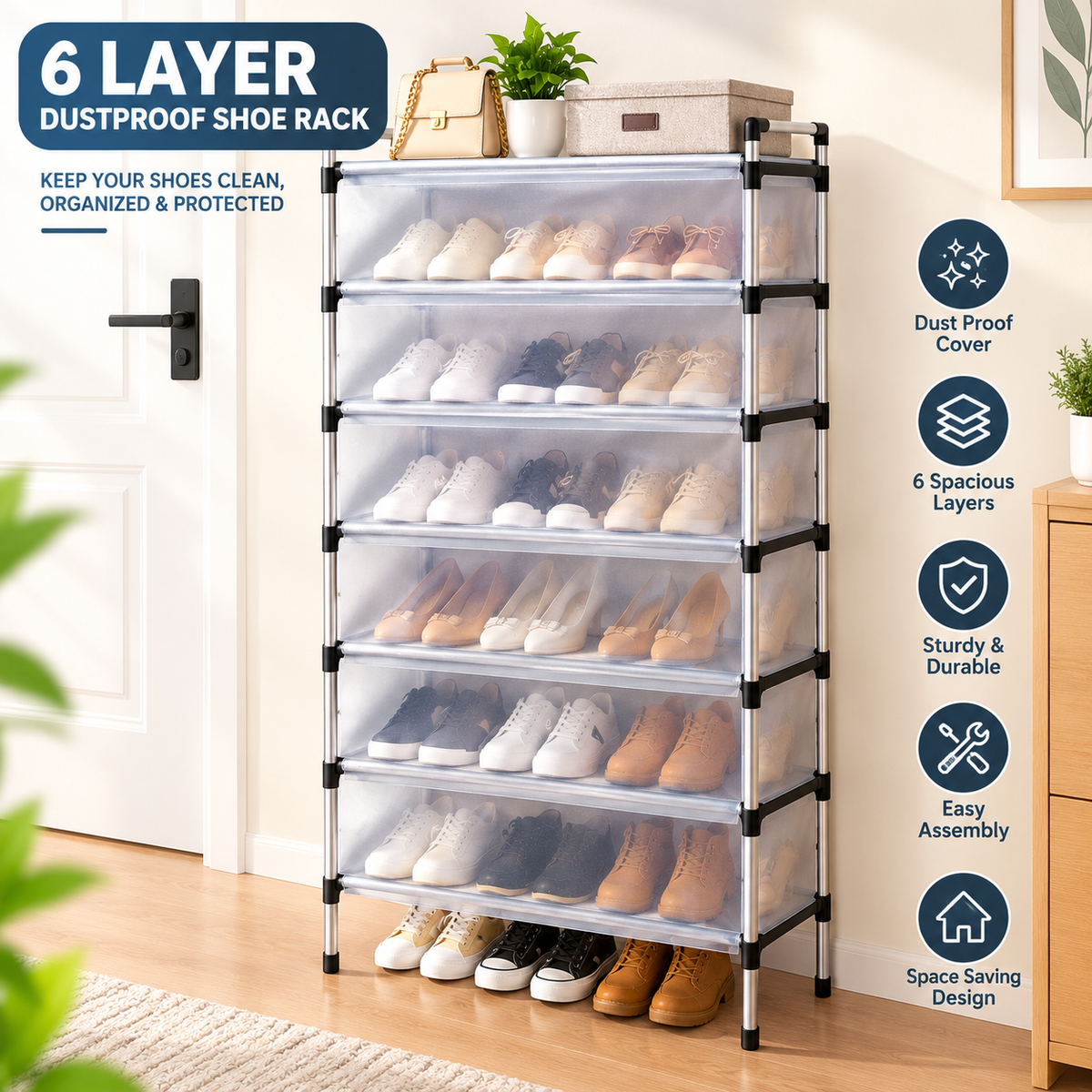 Premium Dustproof Shoe Storage Organizer