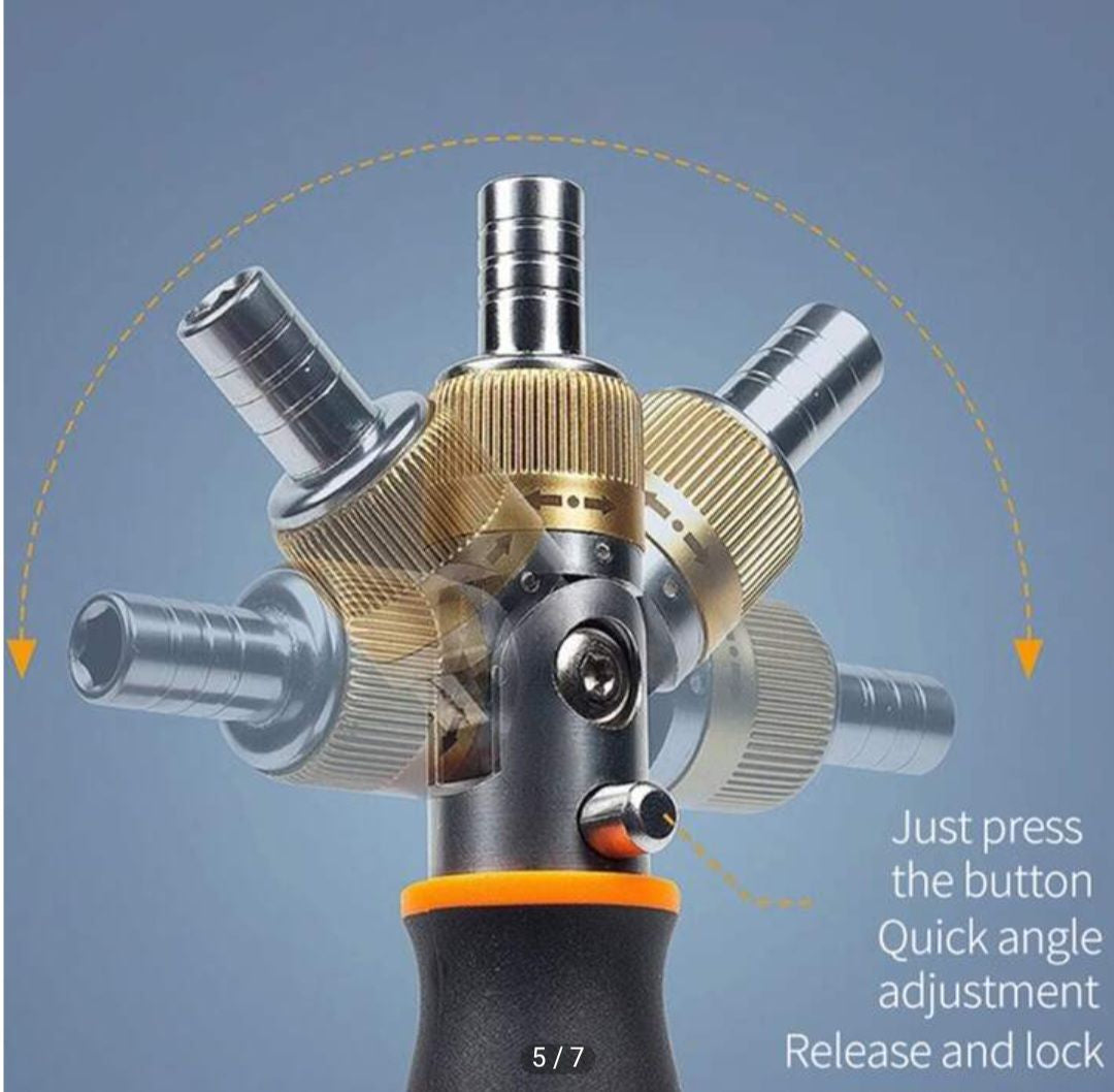 10 in 1 Multi-Angle Ratchet Screwdriver – Multifunctional Repair Tool