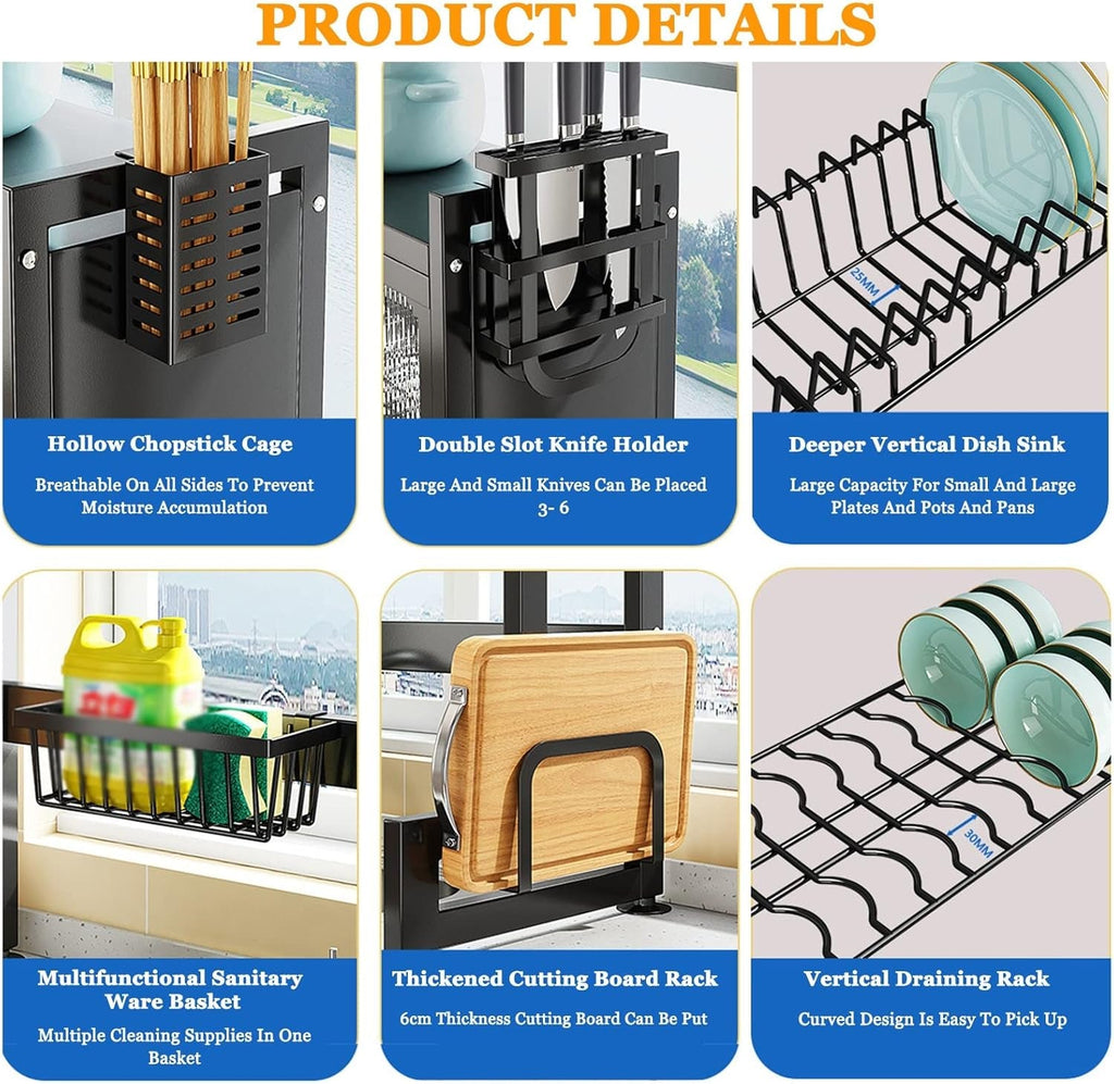 Over The Sink Rack for Kitchen – Multi-Functional Kitchen Storage Organizer