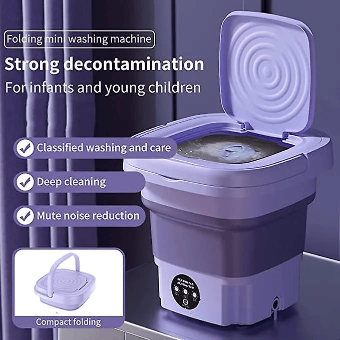Powerful Mini Foldable Washing Machine with dryer, 6.5 liters Capacity