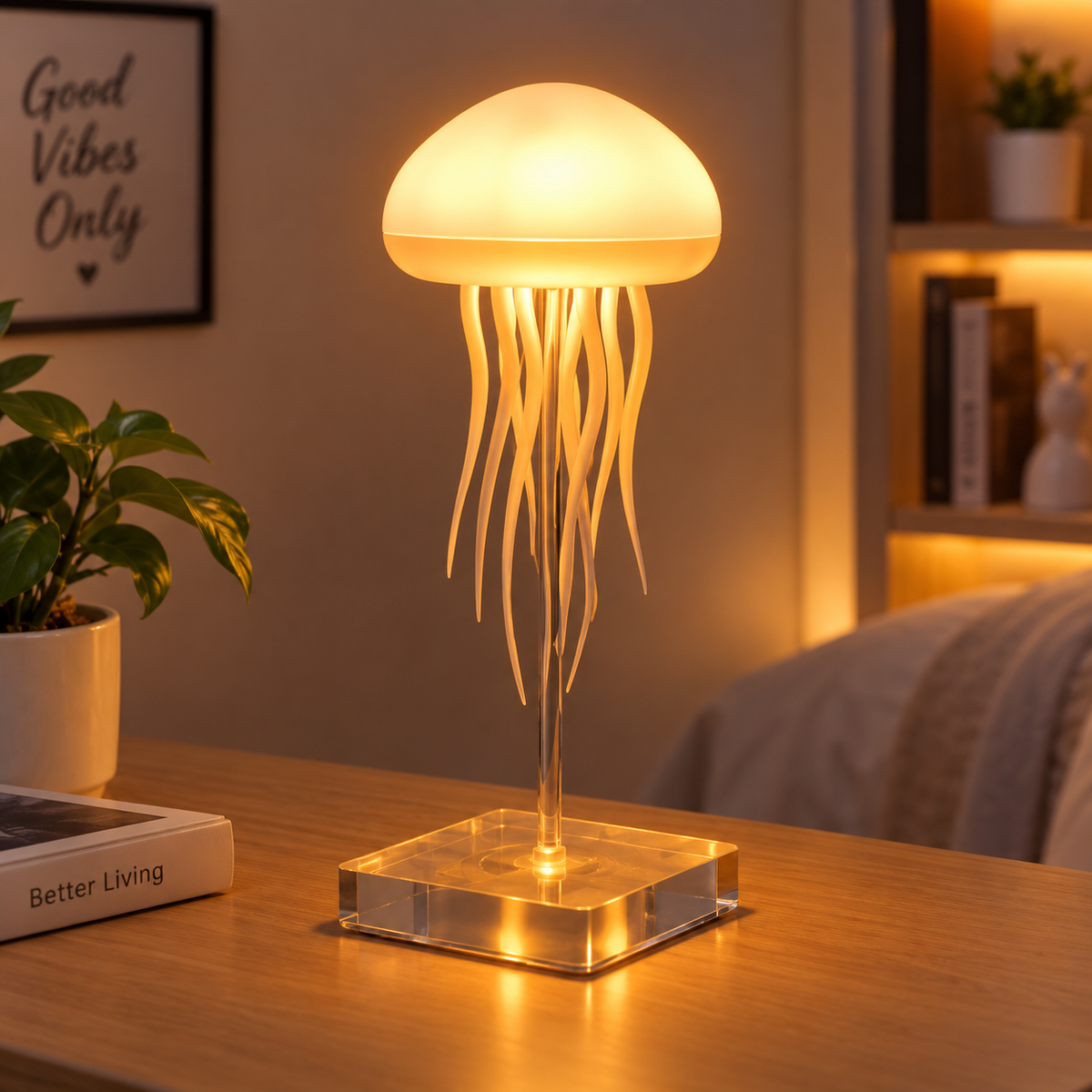 Jellyfish LED Table Lamp – Ocean-Inspired Decorative Night Light
