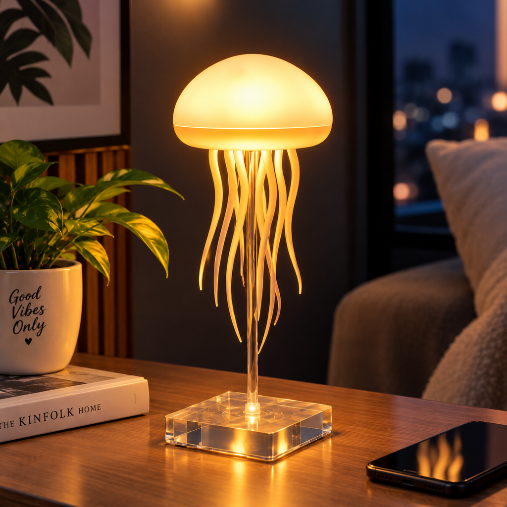 Jellyfish LED Table Lamp – Ocean-Inspired Decorative Night Light