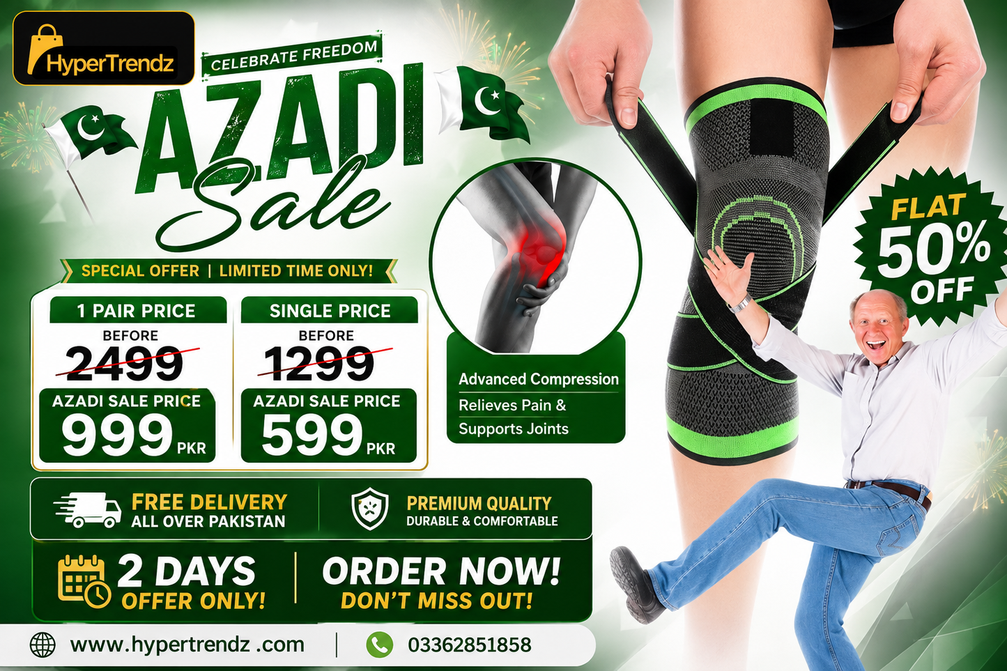 Knee Brace for Arthritis, Injury Recovery & Sports Support