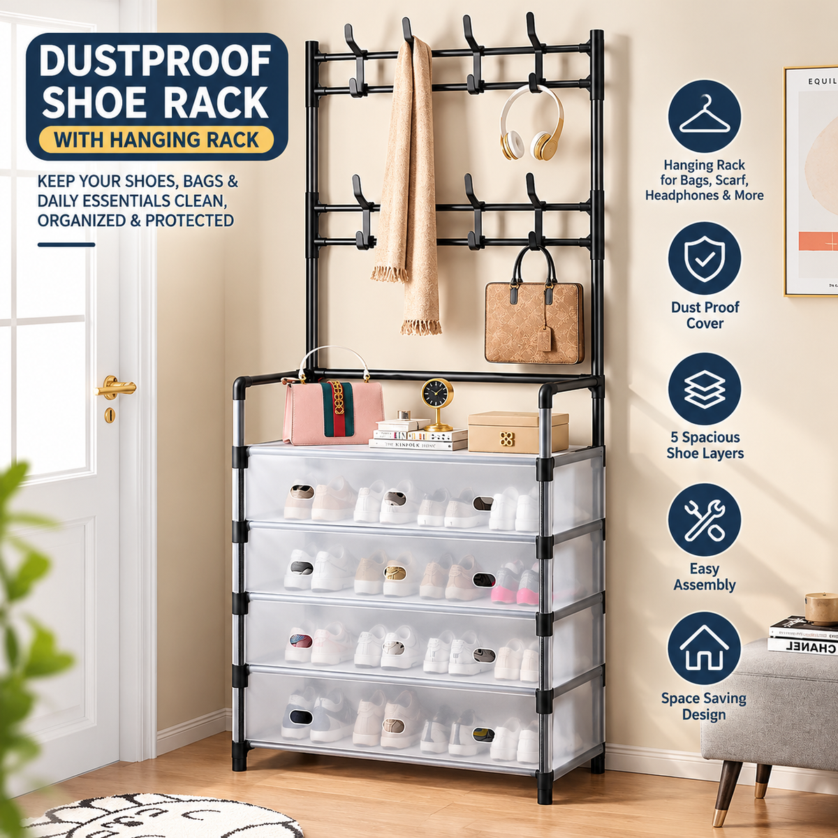 Premium Dustproof Shoe Storage Organizer