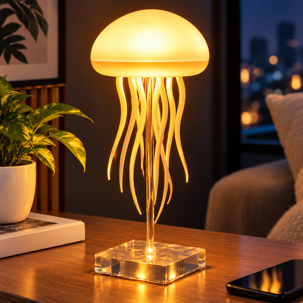 Jellyfish LED Table Lamp – Ocean-Inspired Decorative Night Light