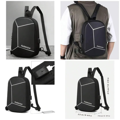 Multi-Function Crossbody & Backpack for Men | Waterproof, Anti-Theft Lock, USB Charging Port, Large Capacity Travel & Daily Bag