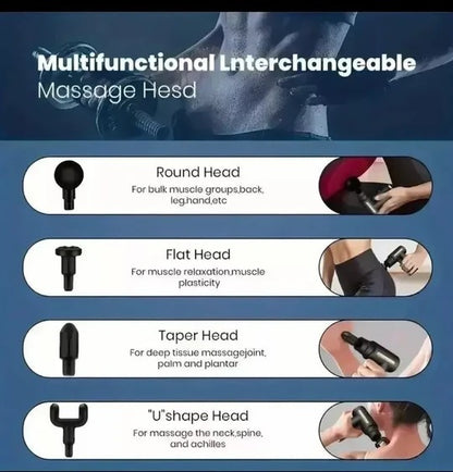 Deep Tissue Massage Gun – Portable Rechargeable Percussion Massager for Muscle Relief & Recovery