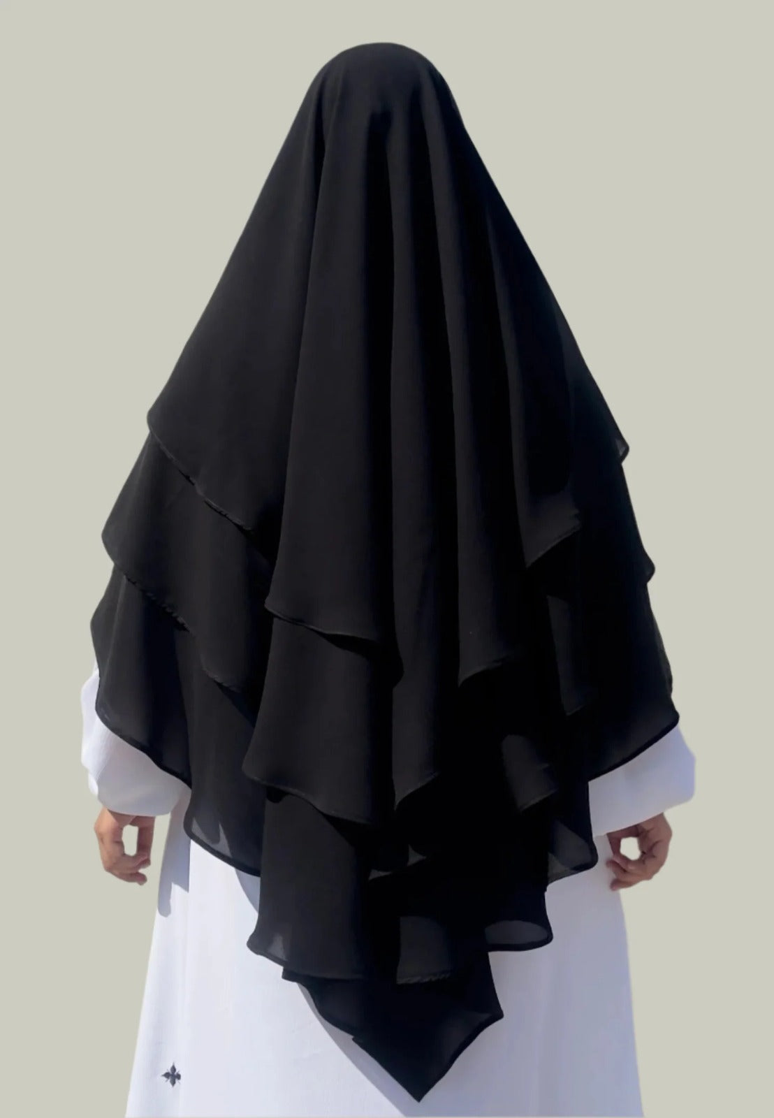 3 Layer Hijab Set – 2 Piece Khimar with Niqab | Modest Islamic Wear for Women