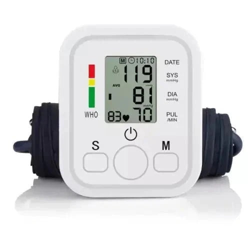 Intelligent Digital LCD Arm Blood Pressure Monitor | Automatic BP & Heart Rate Pulse Meter with English Voice