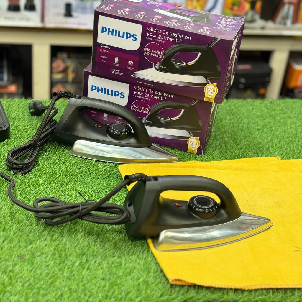 1200W Non-Stick Dry Iron | Slim Tip, Adjustable Temperature & Ergonomic Design