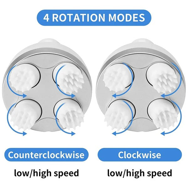 Rechargeable 2-Way Rotating Head & Scalp Massager – Relaxing Electric Massager for Stress Relief & Hair Stimulation