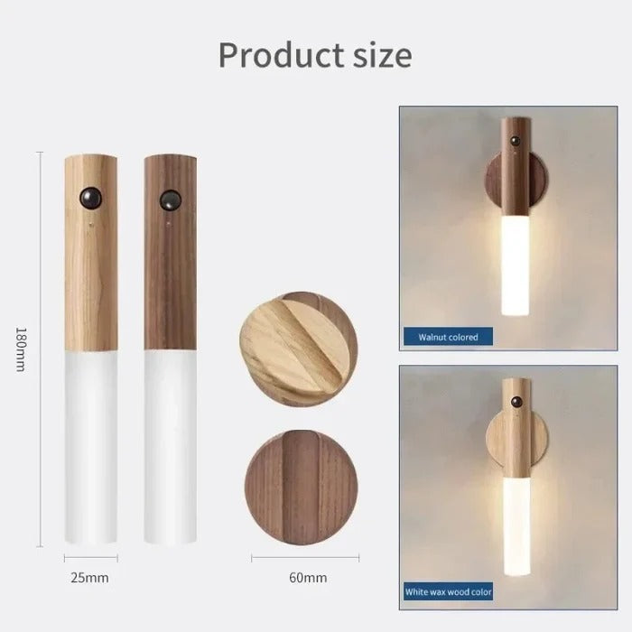 Smart Motion Sensor LED Wall Light – Wireless Infrared Night Lamp for Home