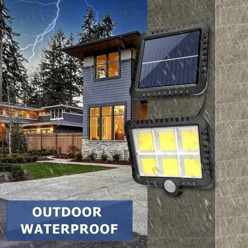 Split Solar Wall Light – 128 LED Motion Sensor Waterproof Outdoor Light