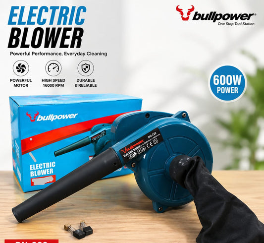 Bullpower DN-001 Electric Air Blower with Dust Collection Bag | High Power Electric Dust Blower for Home, Office, Car & Computer Cleaning