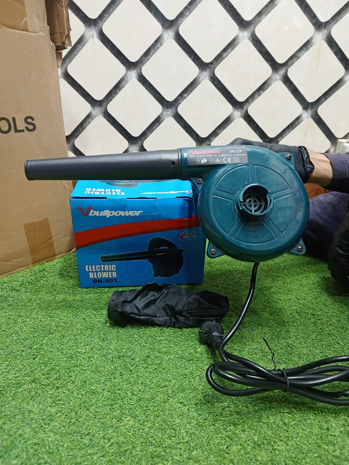 Bullpower DN-001 Electric Air Blower with Dust Collection Bag | High Power Electric Dust Blower for Home, Office, Car & Computer Cleaning