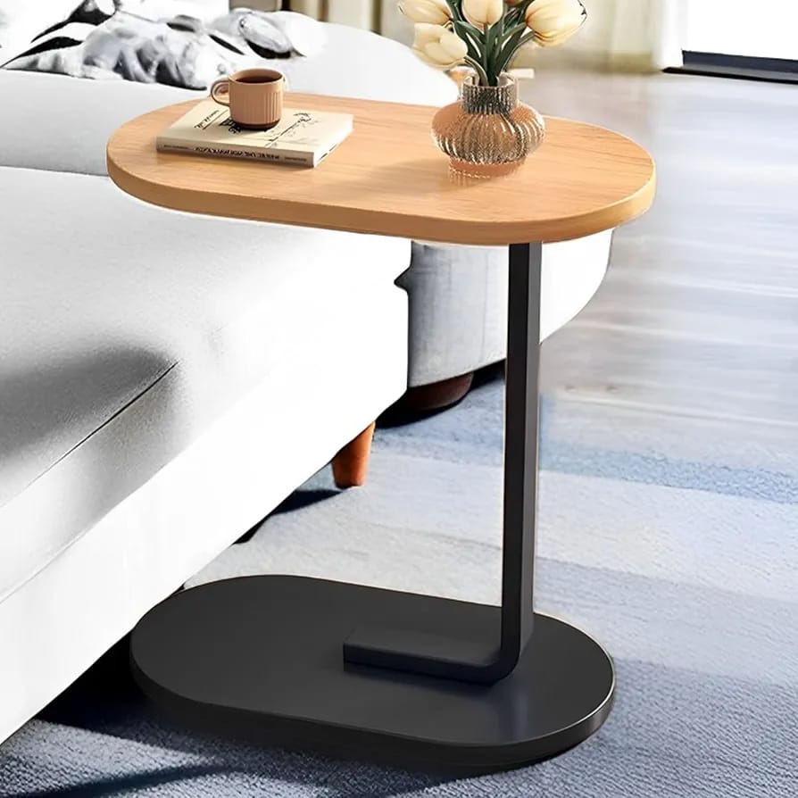 Modern Laptop Side Table for Sofa & Bed | Wooden Portable End Table for Home & Office