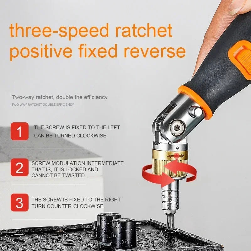 10 in 1 Multi-Angle Ratchet Screwdriver – Multifunctional Repair Tool