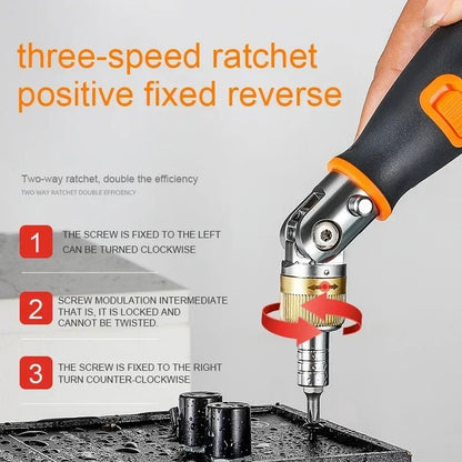 10 in 1 Multi-Angle Ratchet Screwdriver – Multifunctional Repair Tool