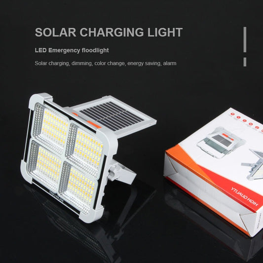 Solar Rechargeable LED Flood Light – 300W Outdoor Emergency & Camping Light (IP66 Waterproof)