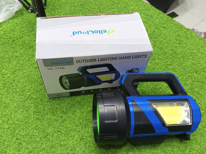 Portable Solar Rechargeable LED Hand Light with Power Bank Function